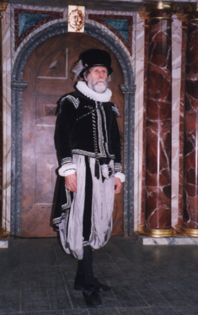 Sture suit (1560) photographed at The Globe Theatre
